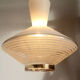 Suspension lamp Diabolo saucer in frosted glass.