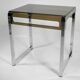 Table basse plexiglas et chrome - design 1970