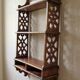 Vintage wall shelf in oriental or Moorish style, handcrafted by a cabinetmaker.