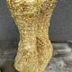 Large Glazed Ceramic Vase with Floral and Fat Lava Decor - Vallauris