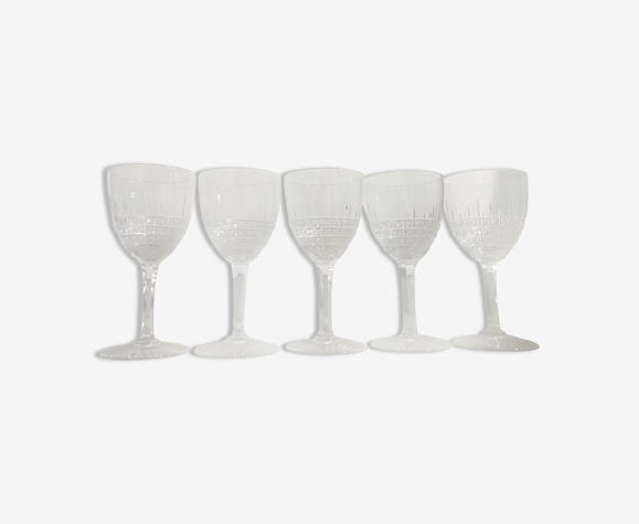 5 verres cristal Saint Louis
