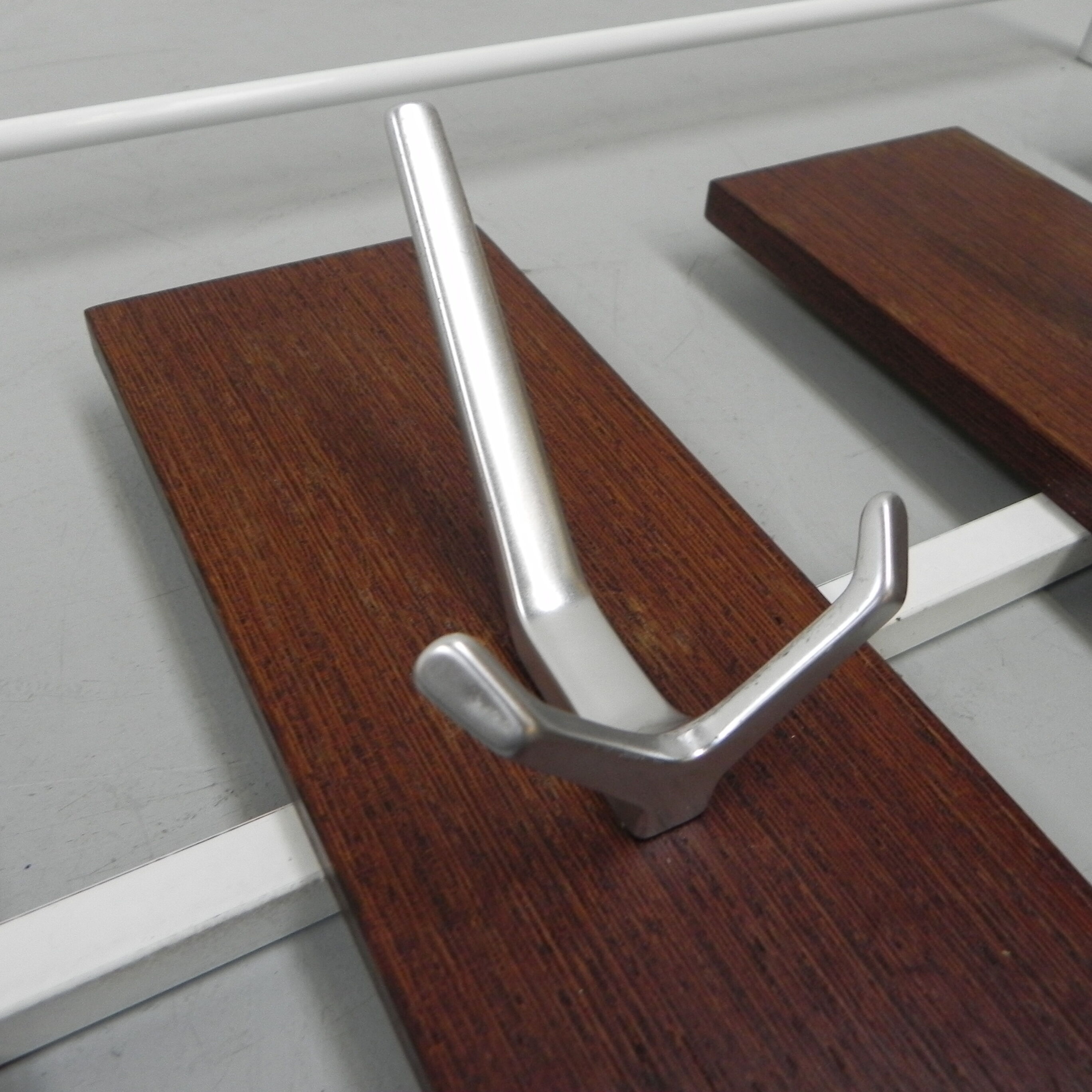 Vintage wall coat rack with 8 hooks and hat shelf