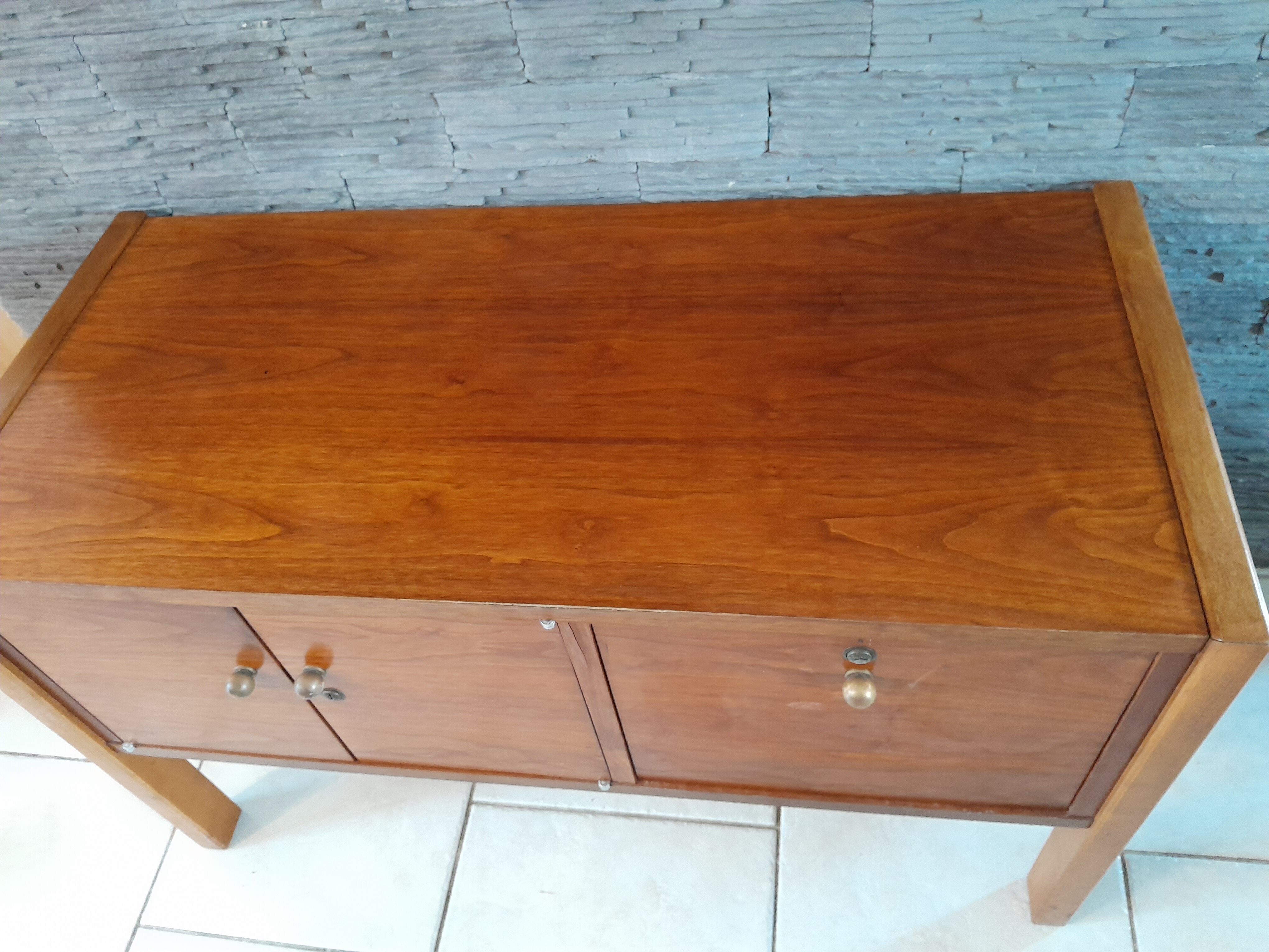 Scandinavian teak sideboard file storage unit