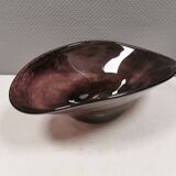 Large dish in several layers of glass, in a beautiful purple colour 1980s