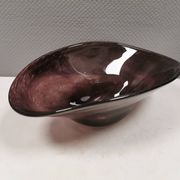 Large dish in several layers of glass, in a beautiful purple colour 1980s