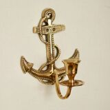 Pair of vintage Swedish brass wall lights