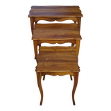 Solid walnut nesting table