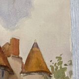 Watercolor Vintage Chateau