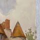 Aquarelle Chateau Vintage