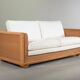 Luxurious Italian Gasparucci Reed White Lounge Greenhouse Sofa. Italy, 1980