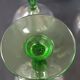 12 green footed wine glasses in opaline blown crystal 1900