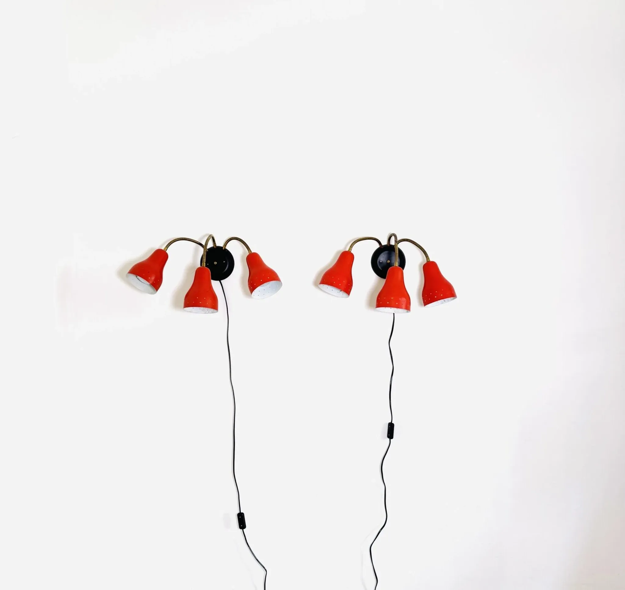 3-Armed Wall Lamp By H. Busquet For Hala Zeist, The Netherlands, 1950S