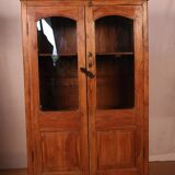 Ancienne vitrine bibliothèque art déco en teck birman