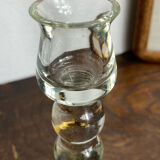 Pair of blown glass candlesticks