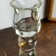 Paire de bougeoirs en verre soufflé 