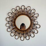 Rattan sun mirror