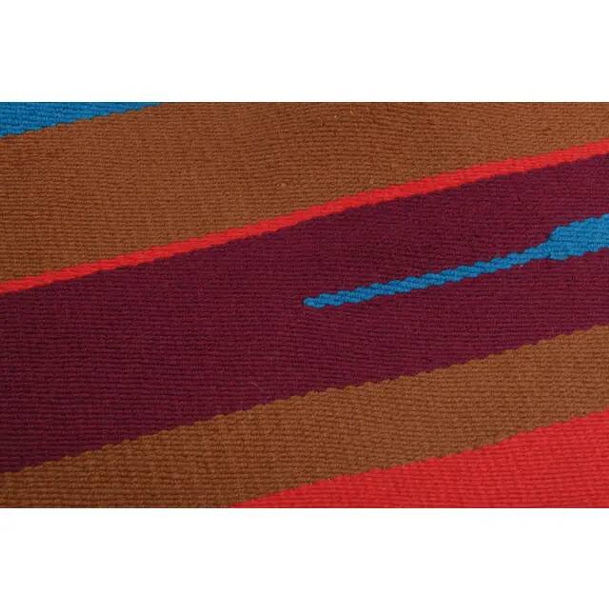 1970s Vintage Turkish Oushak Handmade Wool Cotton Blue Runner Rug  73x131