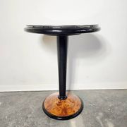 Side table in walnut and ebony wood in Art Deco style