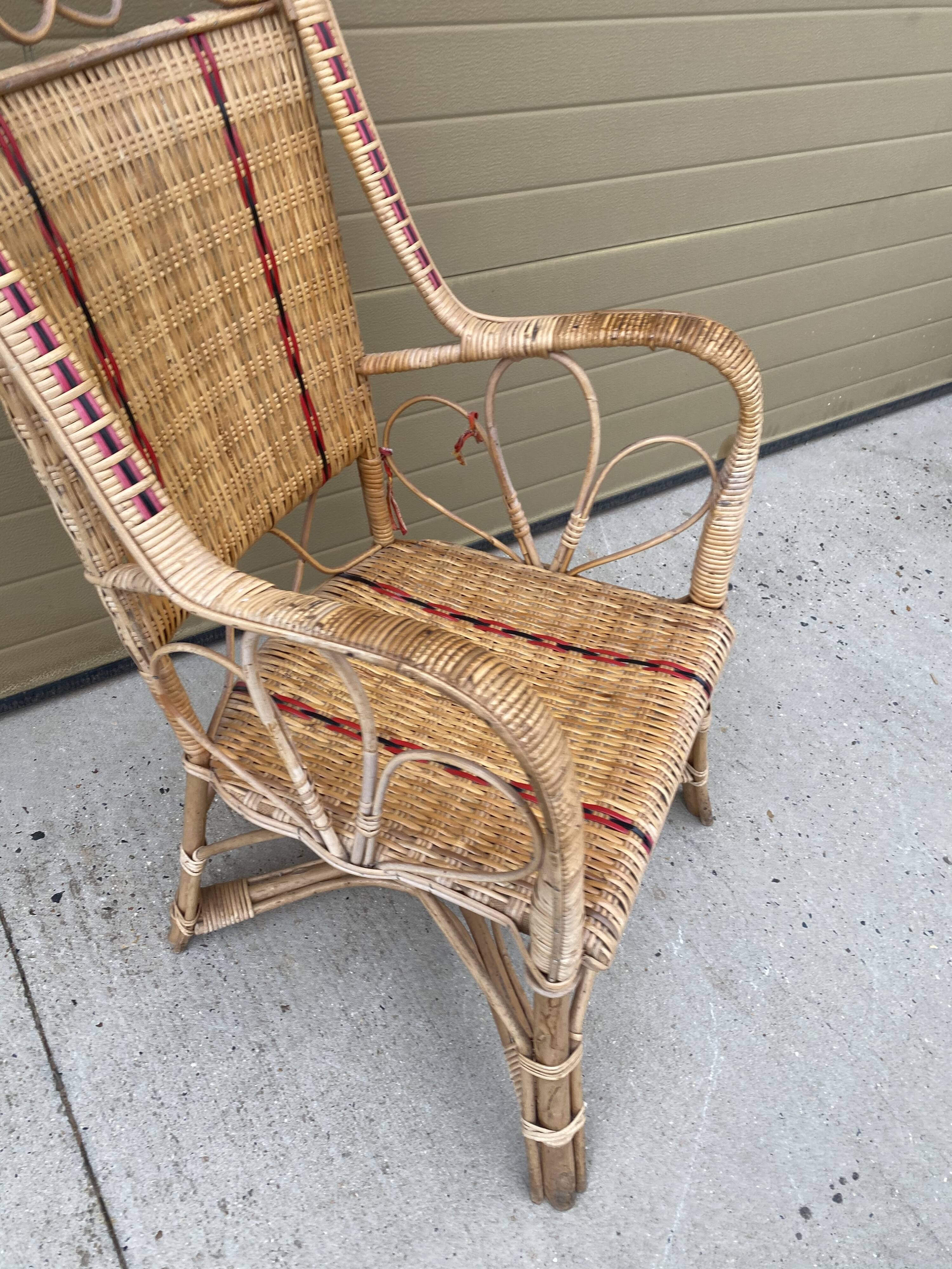 Rattan armchair
