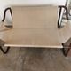 Tubular metal bench from the 80s