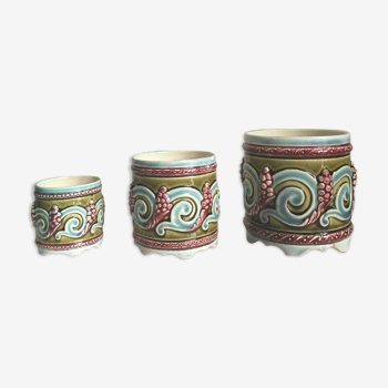 Trio pots décorés