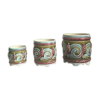 Trio pots décorés