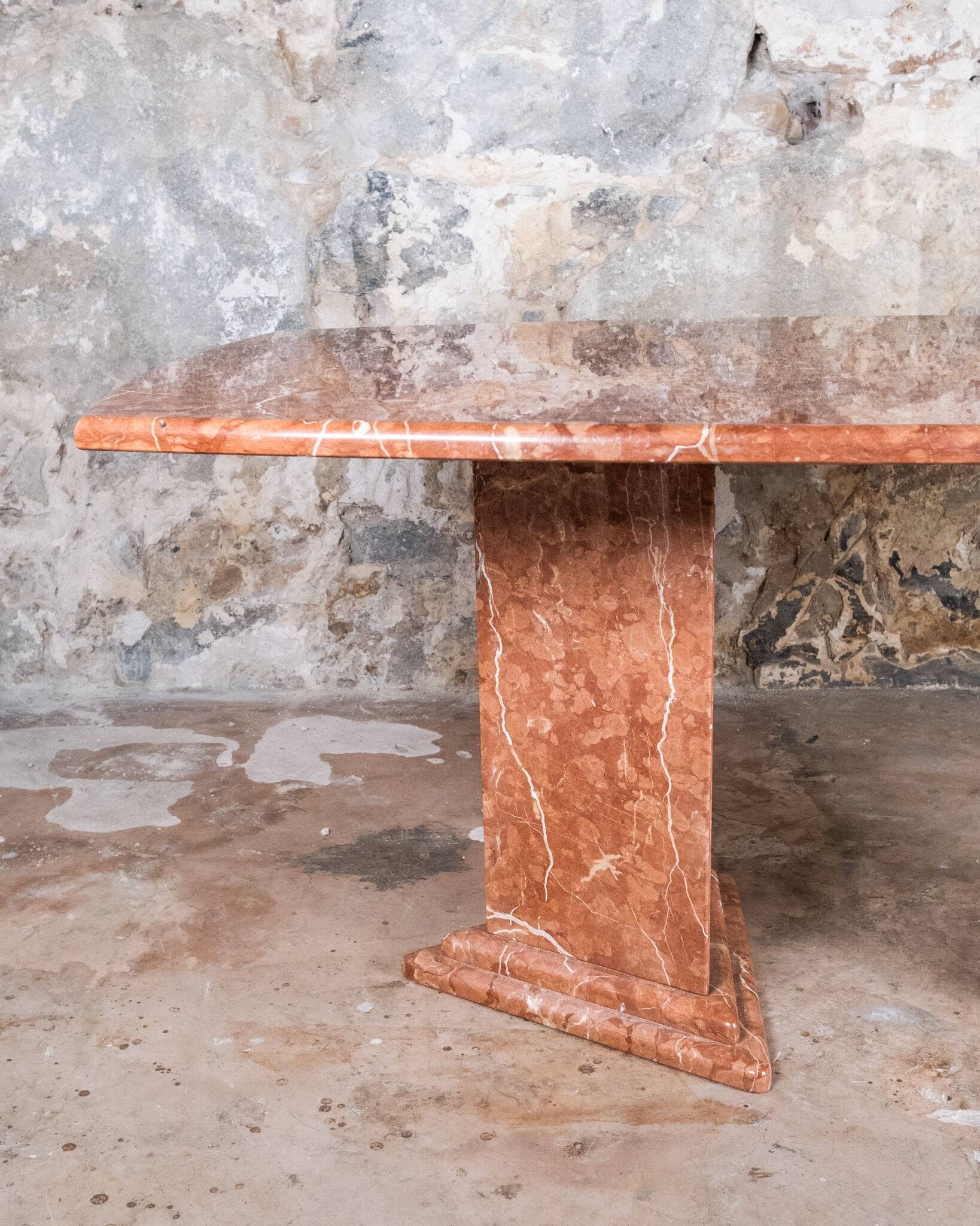 Sculptural marble table, France, 1980s