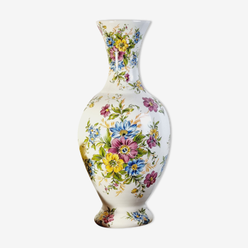 Vase shape baluster ceramic printing flowers