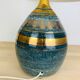Lamp Georges Pelletier workshop La Roue in Vallauris, blue and gold ceramic