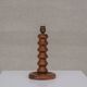 Deco Oak Turned Geometric Petite French Table Lamp