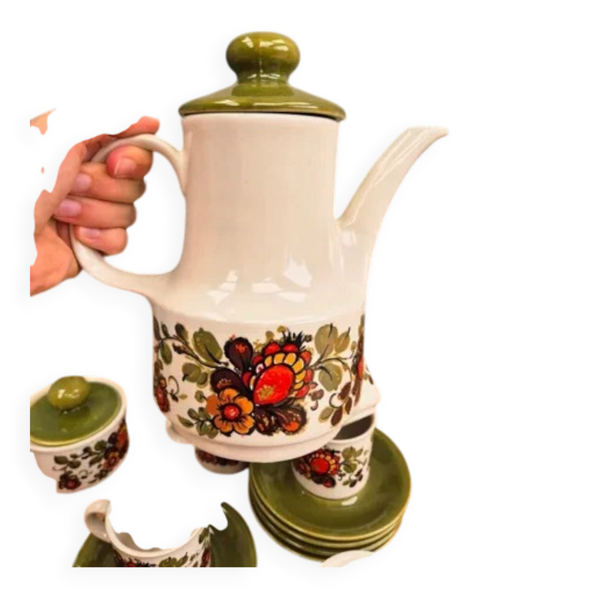 Colourful vintage 70s coffee maker
