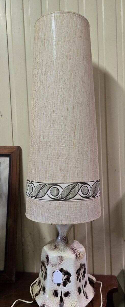 Very large ceramic lamp / floor lamp from the Art Deco period.
