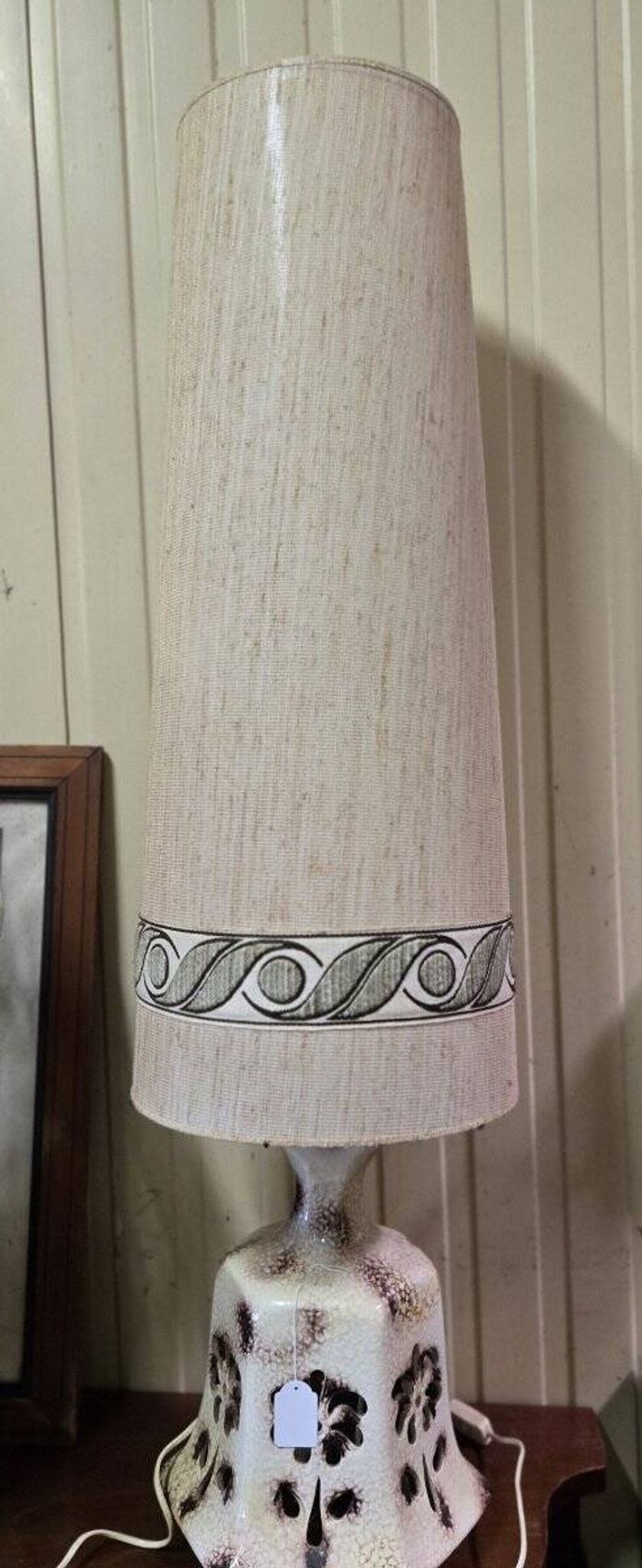 Very large ceramic lamp / floor lamp from the Art Deco period.