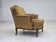 1950s, Danish relax chair, furniture velour, carved ash wood.