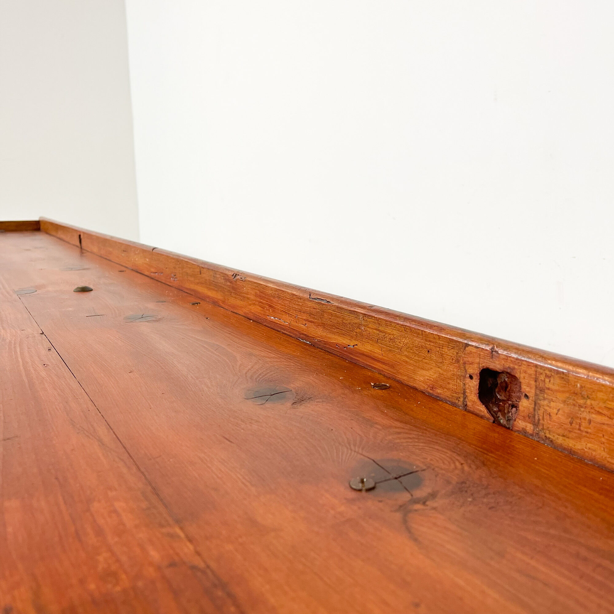 Large industrial wooden console table