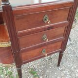 Antique Louis XVI style chest of drawers with marble top