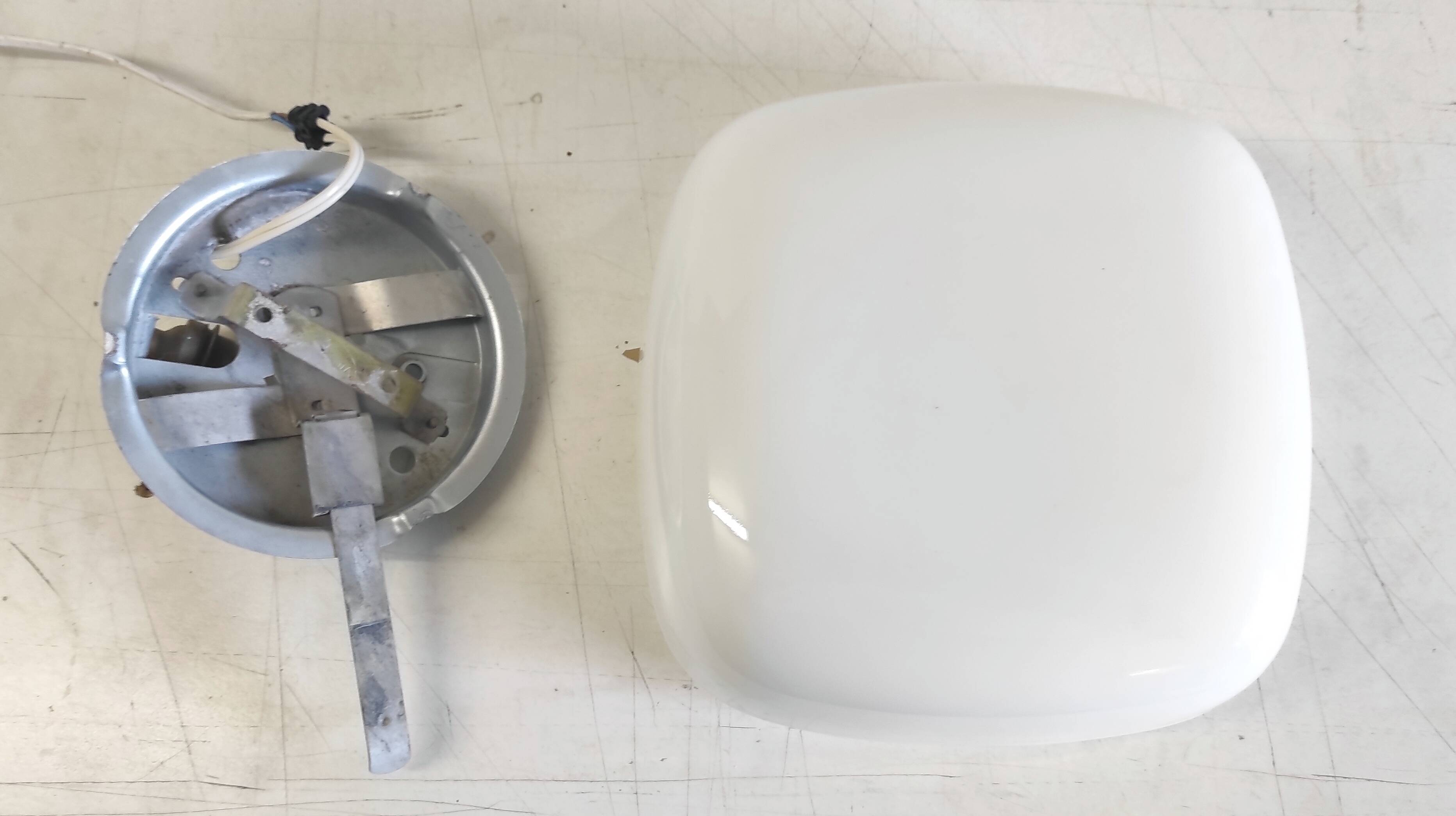 Ceiling light or square opaline globe wall light - 1950s/60s