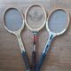 Series of 3 vintage tennis rackets