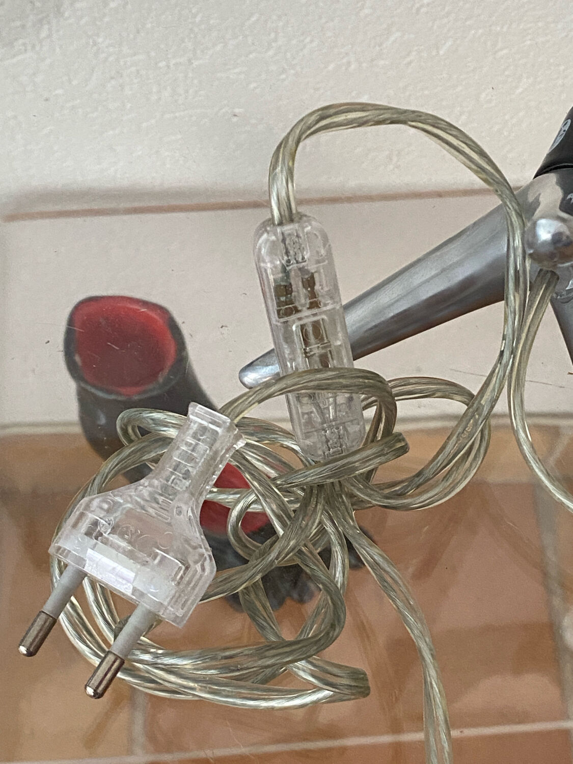 Lamp base, rocket shape, Deshoulières porcelain