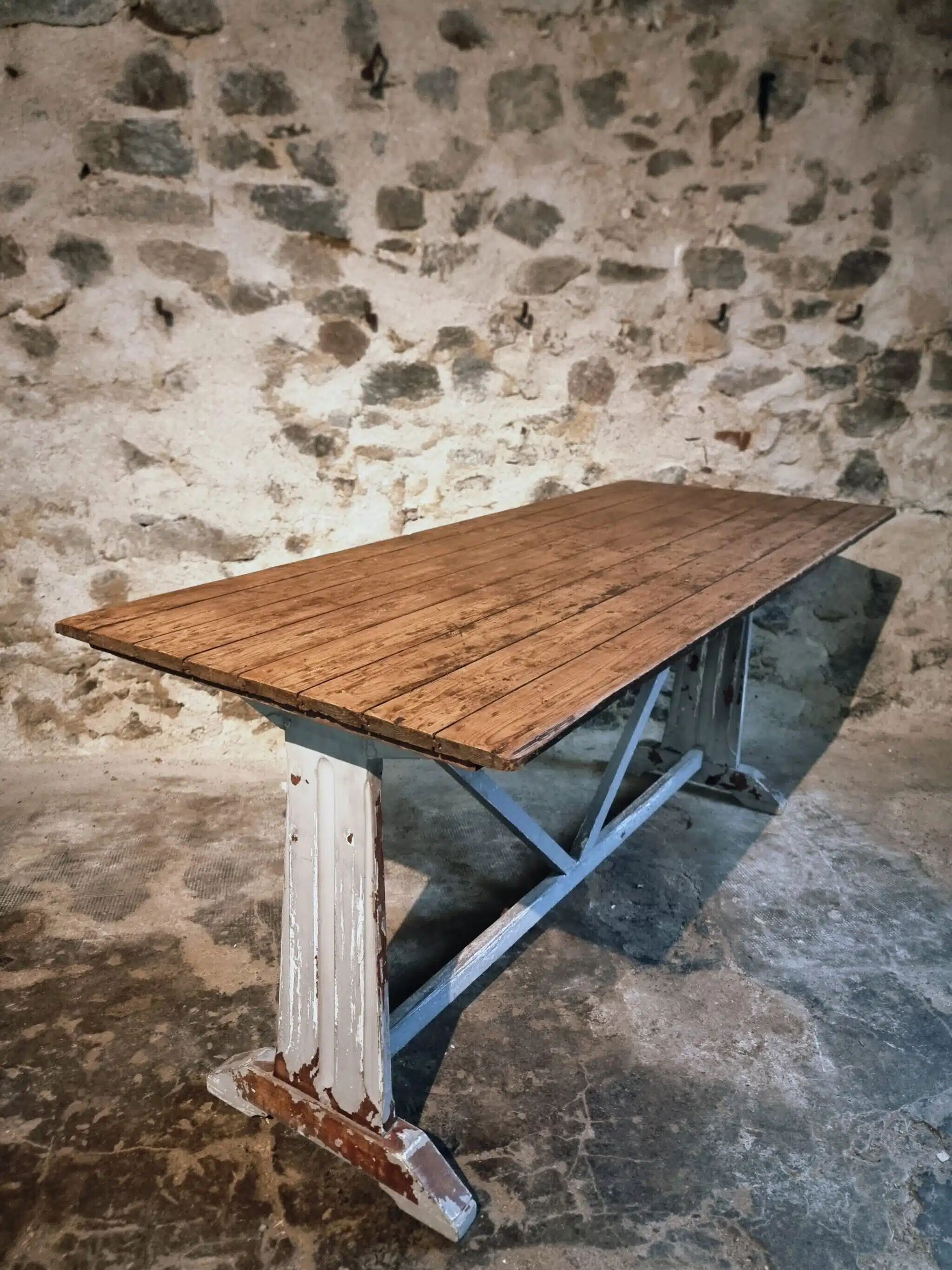 Table bistrot / de travail française ancienne, vers 1920