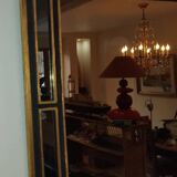70s rectangular mirror in gilded wood