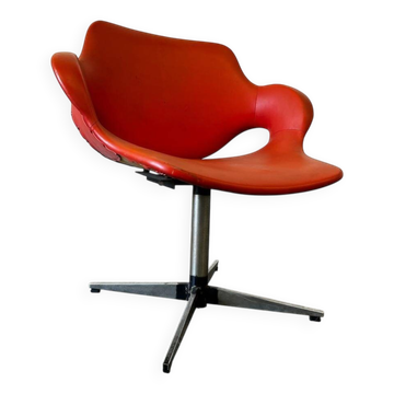 Vintage fauteuil lounge orange / chaise enfant