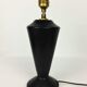 Vintage black ceramic lamp 1950