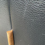 High-quality black leather Durlet sofa