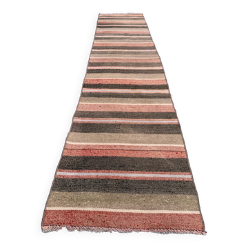 Old Turkish narrow Kilim Runner 217x49 cm shabby chic, vintage kelim