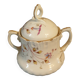 Beautiful sugar bowl in fine Limoges porcelain from the late 19th to early 20th century.