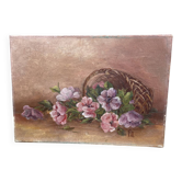 Painting bouquet, canvas on frame flowers 27X19.5