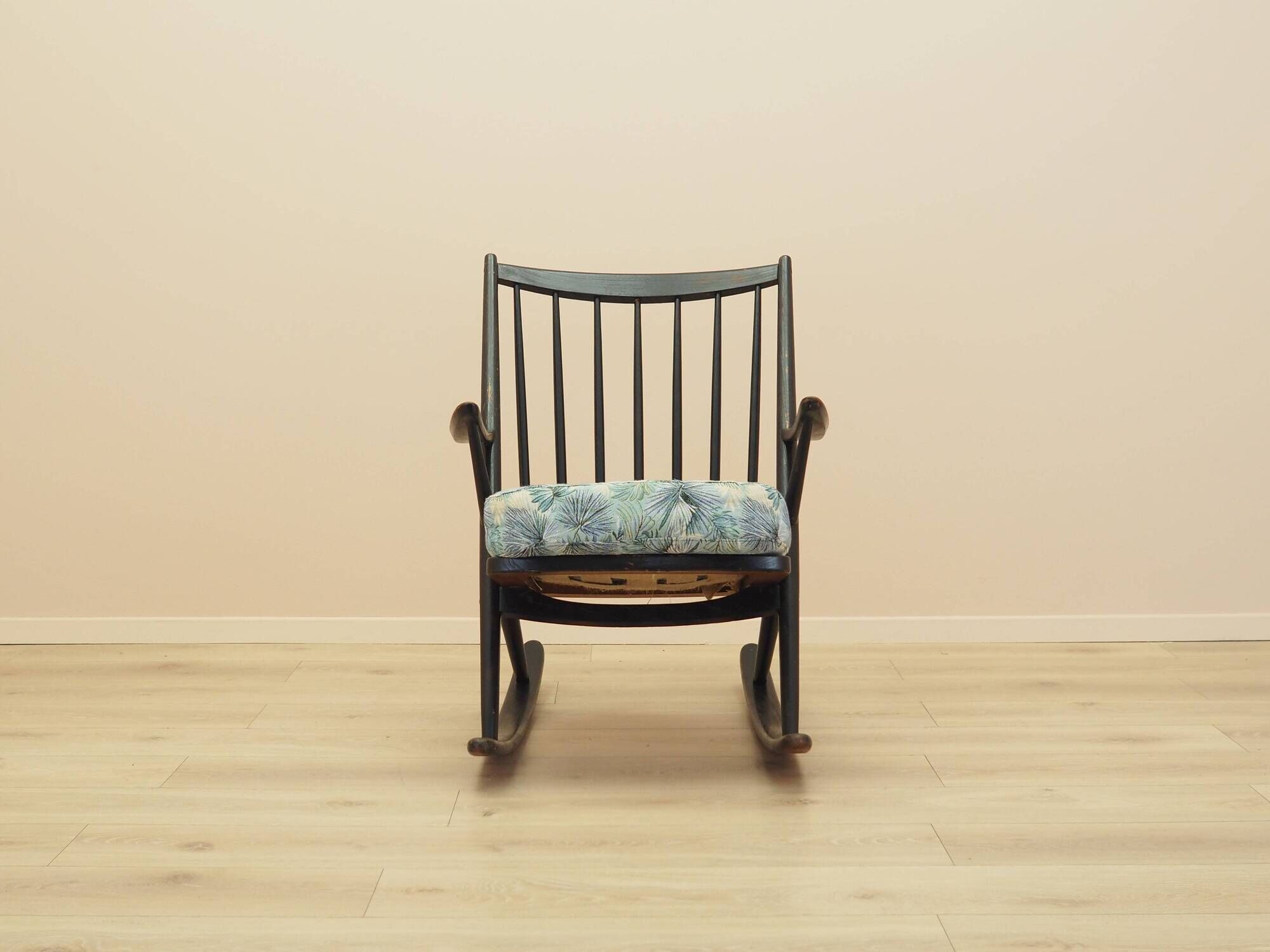 Reenskaug Rocking Chair for Bramin, Black Teak, 1960s