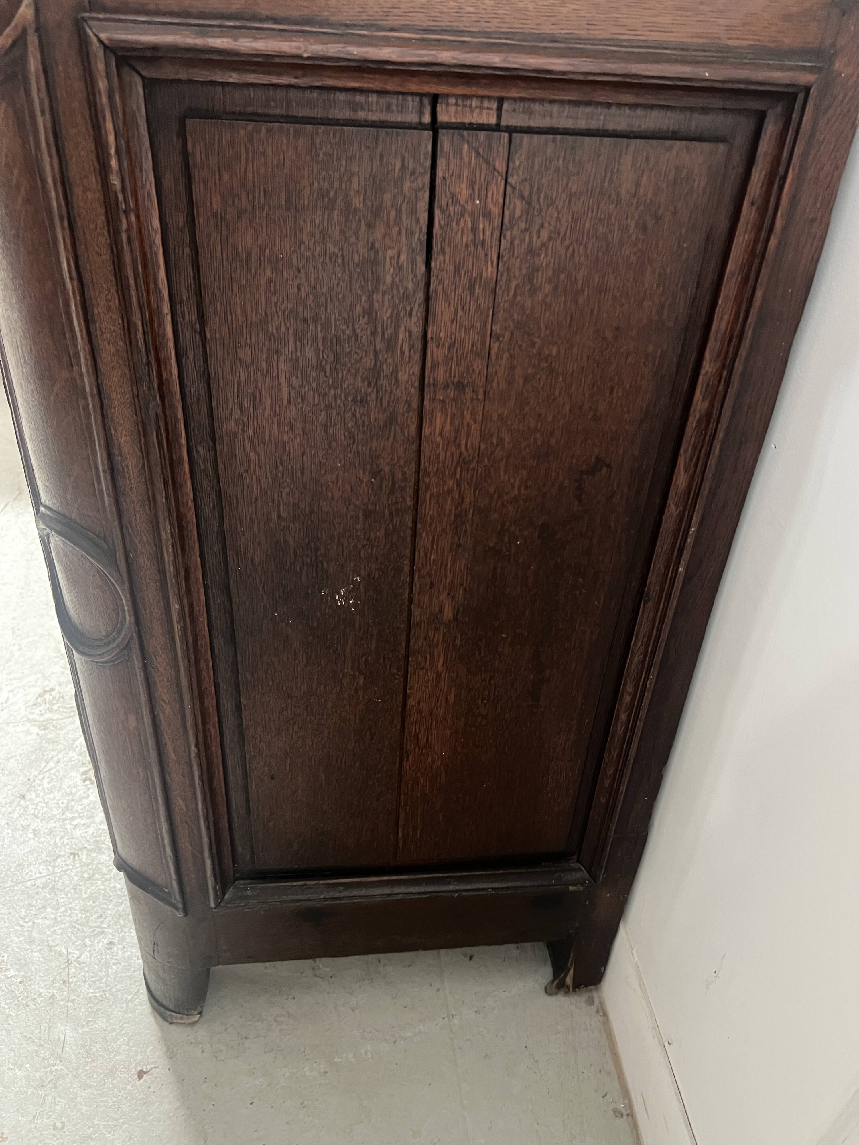 Two-door buffet in solid oak, Louis XIV style, 18th century.