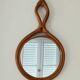 Drop mirror in rattan, 1960